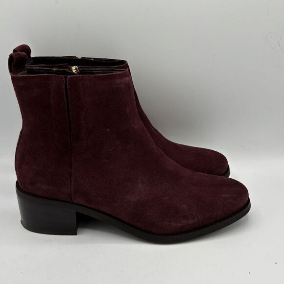 Cole Haan Addie Block Heel Bootie, Dark Garnet Maroon, Size 8B New - Picture 5 of 9
